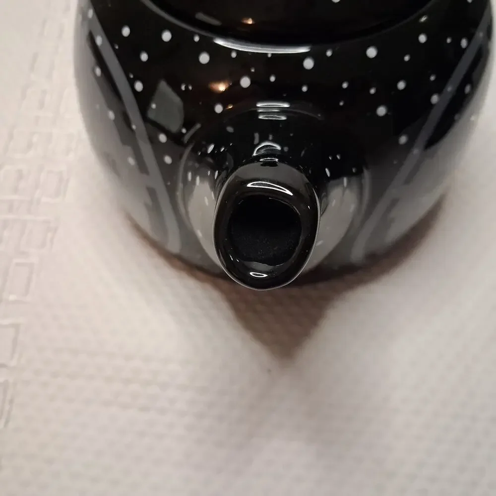 Star Wars Tea Pot Black Galactic Republic's Crest & Tie Fighters Lucasfilm New